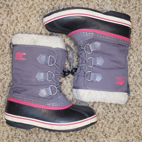 Sorel Other - Sorel Yoot Pac Waterproof Snow Boot Faux Fur Lined Girls Size 1